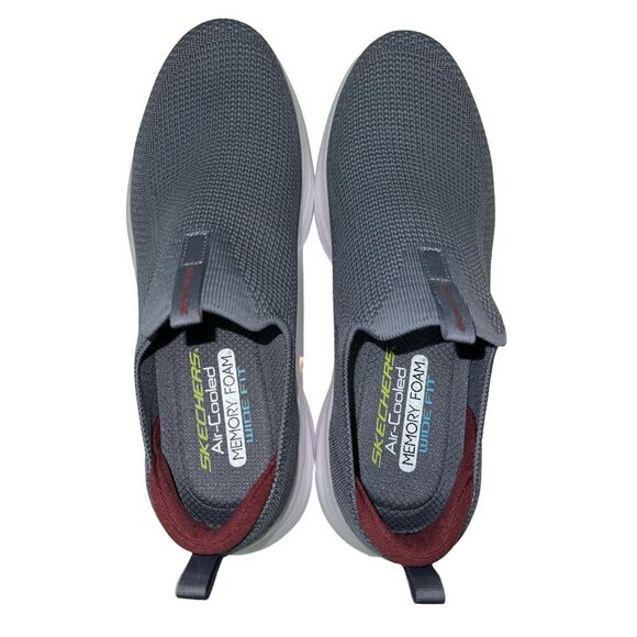 NEW! Skecher Vapor Foam Slip On Covet Grey Sneaker Shoes Wide Fit Men's Size 11. - Picture 7 of 10